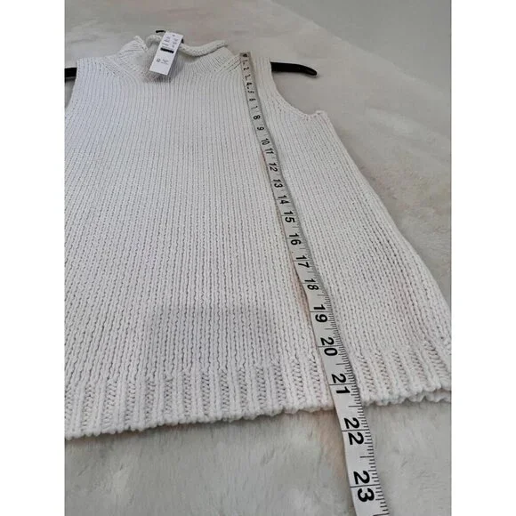 New J. Crew Size XS Rollneck sweater shell White FA23 - Picture 6 of 10